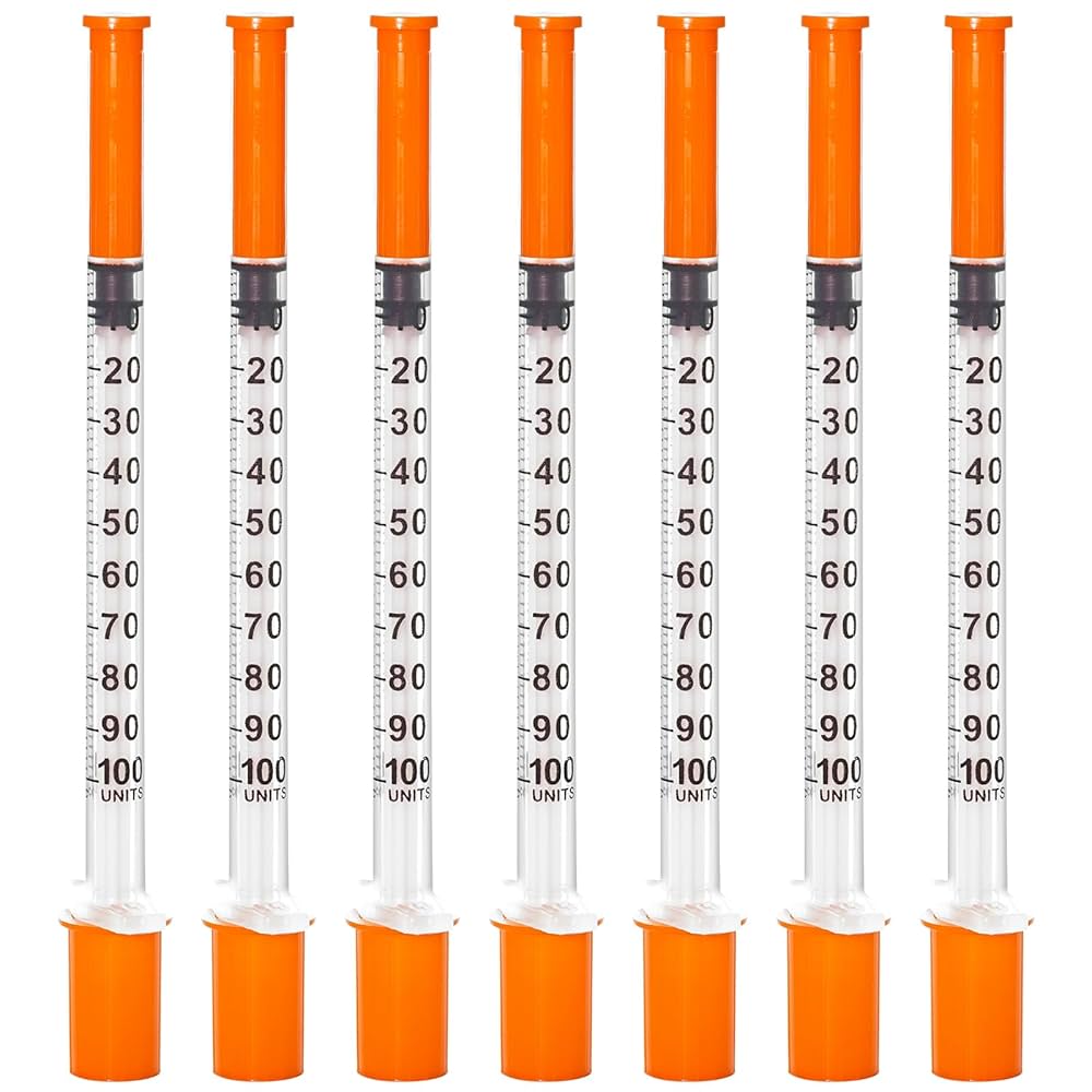 さくなーゆページ 29 Gauge 1/2cc 1/2 inch Syringe - U 100 0.5ml Syringe with
